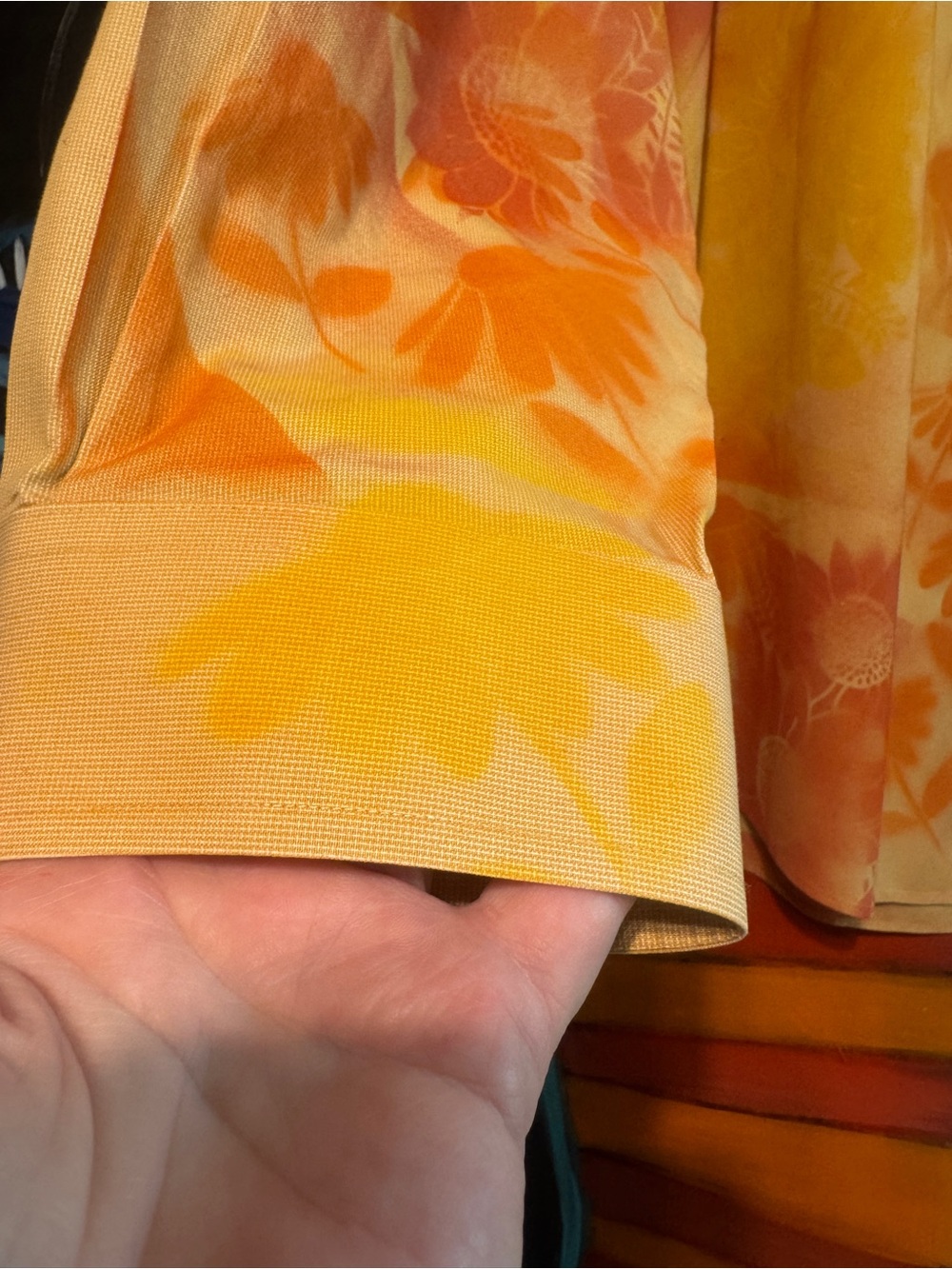 Hand Painted Sunflower Oversized Shacket Women XL 2XL Fall Colors Upcycled Art - Picture 11 of 13